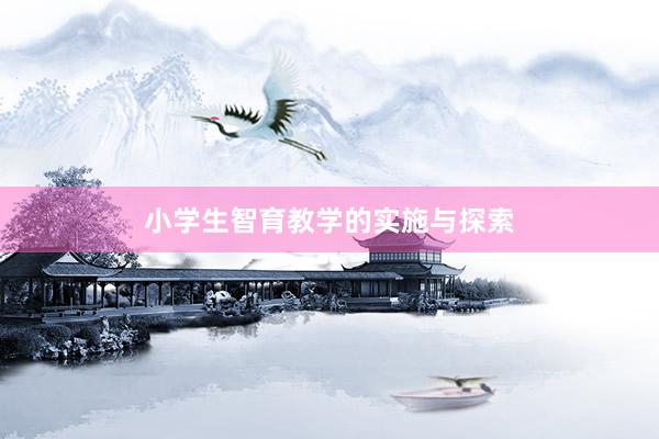 小学生智育教学的实施与探索